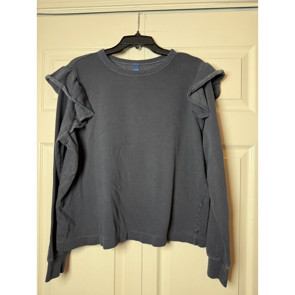 Old‎ Navy Blue Ruffle Trim Sweatshirt